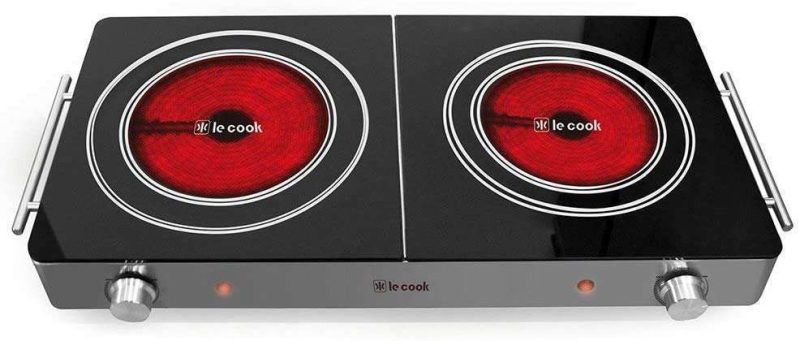 COOKTOP PORTÁTIL ELÉTRONICO VITROCERÂMICO 2 BOCAS LC1711 127V LE COOK