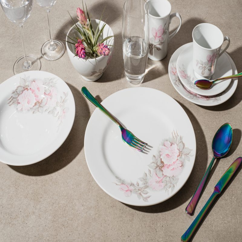 APARELHO DE JANTAR CHÁ E CAFÉ 42 PEÇAS MARESIAS PORCELANA SCHMIDT - Image 2