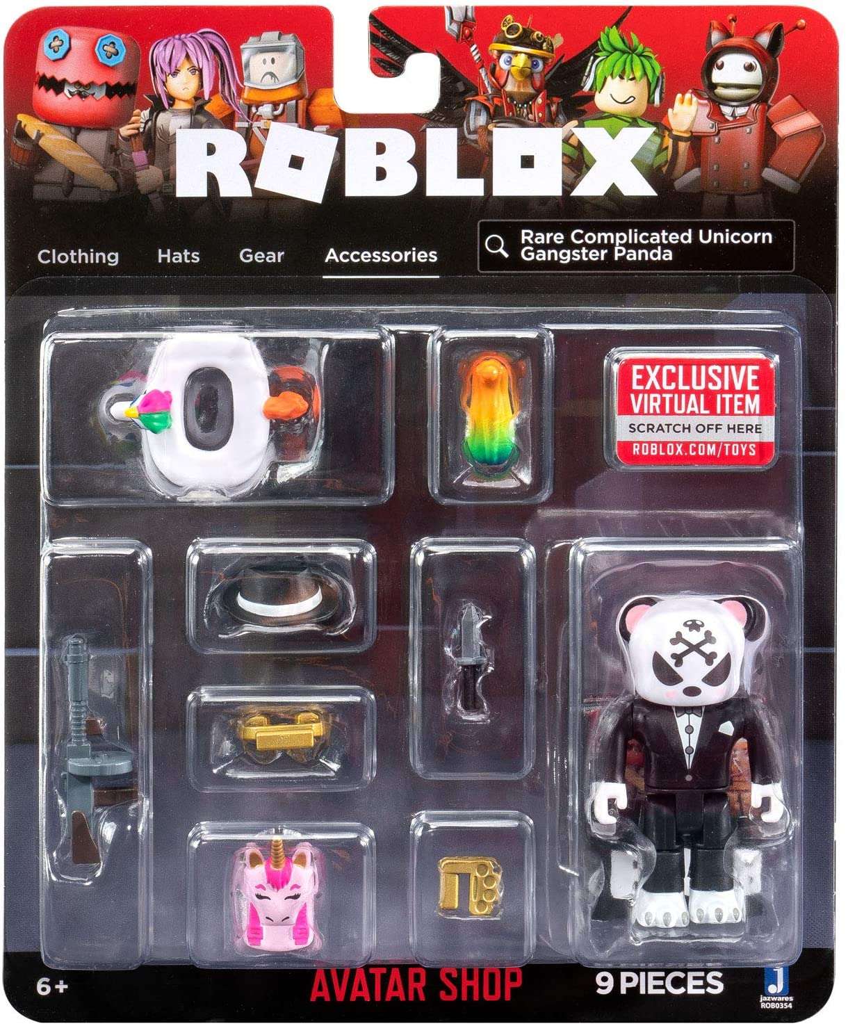 Boneco Roblox Avatar Shop com Item Virtual Exclusivo 9 pçs - 2219