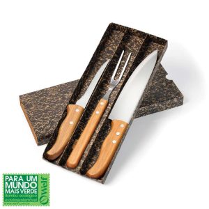 CONJUNTO DE FACAS INOX/BAMBU SPECIAL LINE 3 PEÇAS KF-00803