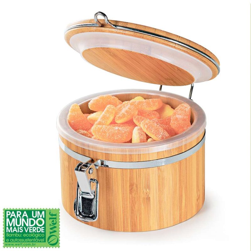 POTE PARA MANTIMENTOS EM BAMBU DUBAI 0,5L WELF PO-00703