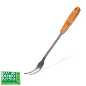 GARFO EM AÇO INOX CABO EM BAMBU 35CM WELF UB-80053