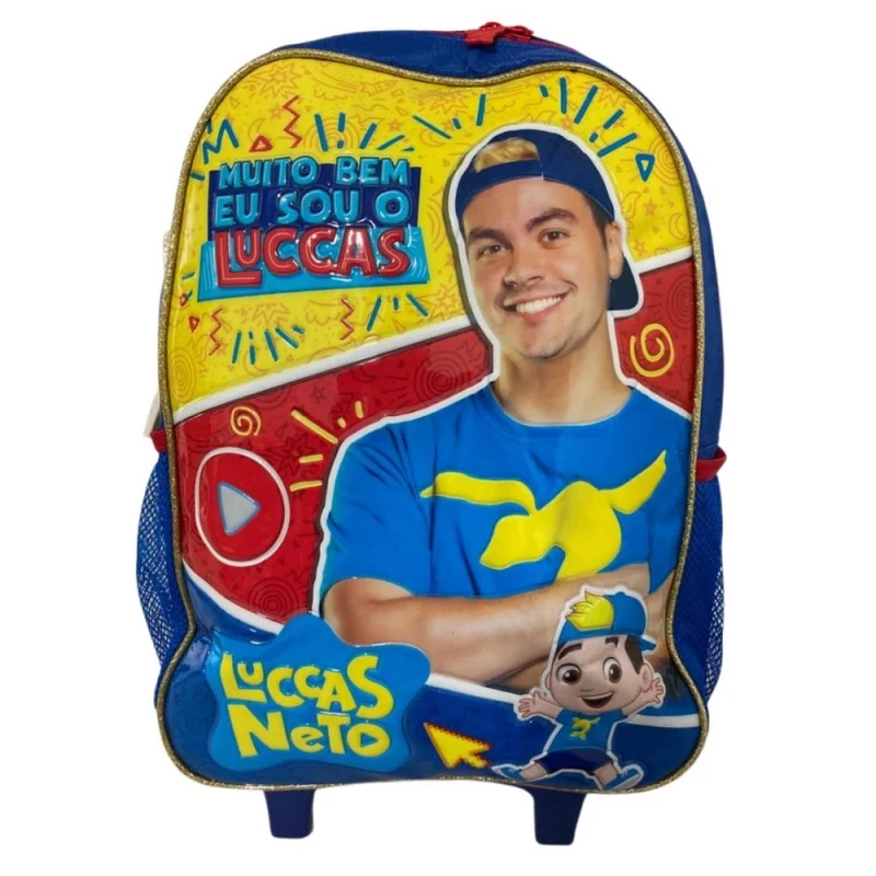 MOCHILA ESCOLAR COM RODINHA LUCCAS NETO IN9007 - Image 3