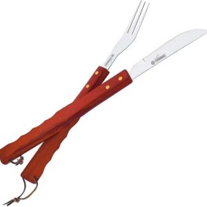 CONJUNTO PARA CHURRASCO 02 PEÇAS 1501-2 MARROM MUNDIAL