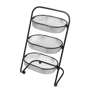 FRUTEIRA ORGANIZADOR SUPERUTIL COM 3 CESTOS PRETO METALTEC 5978