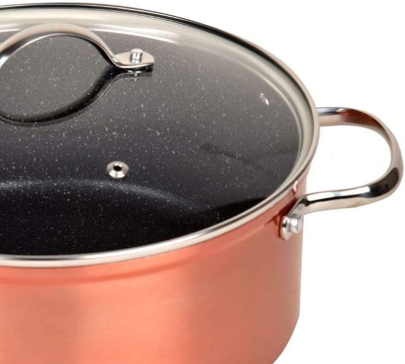 PANELA CAÇAROLA KITCHEN PRO ANTIADERENTE INDUÇÃO EXCELLENCE COBRE 24 CM 4 LITROS REF FAITOUT24CU - Image 3