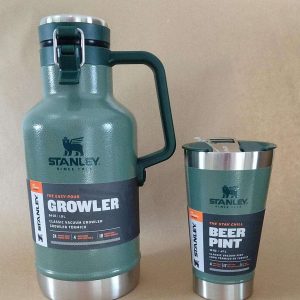 STANLEY GARRAFA GROWLER TÉRMICO VERDE + COPO PARA CERVEJA TÉRMICA