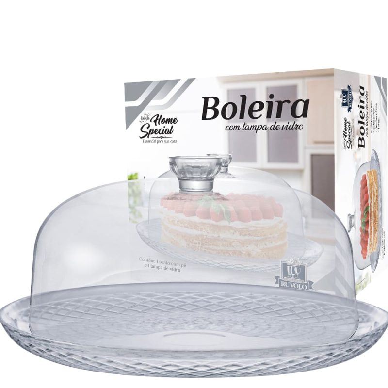BOLEIRA DE VIDRO COM TAMPA HOME SPECIAL RUVOLO 8045301