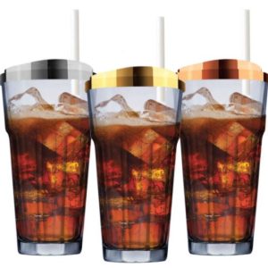 COPO DE ÁGUA OU SUCO TO GO MAX COM TAMPA METALIZADA E CANUDO 380ML RUVOLO 8081280