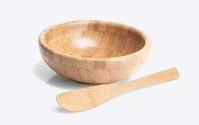 CUMBUCA EM BAMBU 200ML COM ESPÁTULA 14CM WELF CJ-02433
