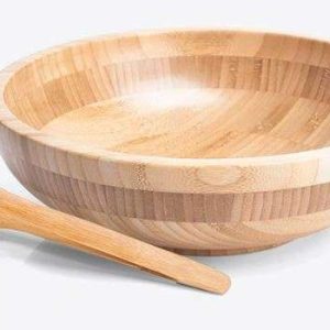 CUMBUCA EM BAMBU 2 LITROS COM PEGADOR 22CM WELF CJ-02653