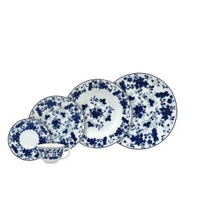 APARELHO DE JANTAR E CHÁ 30 PEÇAS FOLHAGEM PORCELANA SCHMIDT