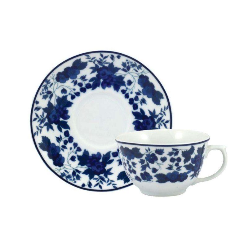 XÍCARA DE CAFÉ COM PIRES FOLHAGEM PORCELANA SCHMIDT