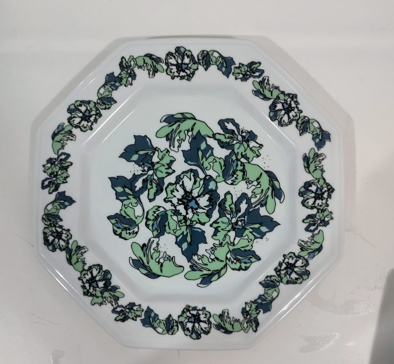 CONJUNTO DE 18 PRATOS COM DECORAÇÃO AGUAPÉ LINHA REAL PORCELANA SCHMIDT 0041 - Imagem 3