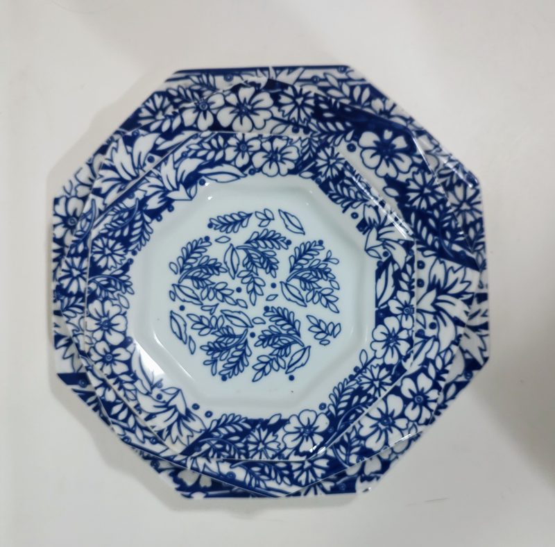 CONJUNTO DE 18 PRATOS COM DECORAÇÃO HAVAÍ LINHA REAL PORCELANA SCHMIDT 0042 - Image 4