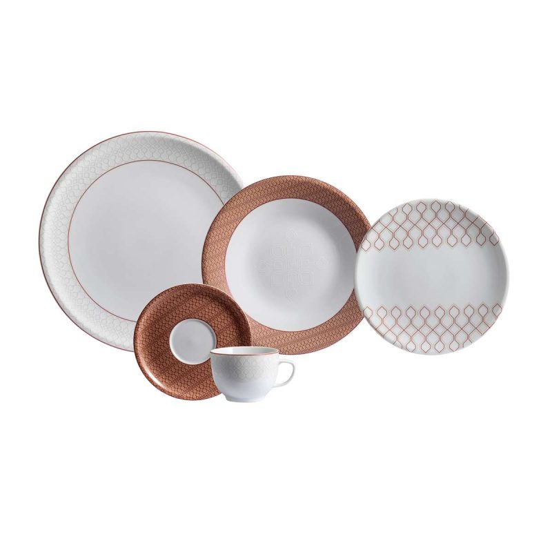 APARELHO DE JANTAR 20 PEÇAS JERICOACOARA PORCELANA SCHMIDT