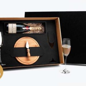 KIT QUEIJO E CHAMPAGNE 4 PEÇAS  WELF KT-90026
