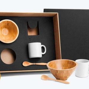KIT PARA CAFÉ DA MANHÃ EM BAMBU 6 PEÇAS WELF KT-90113