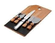 CONJUNTO PARA QUEIJO EM BAMBU E INOX 6 PEÇAS WELF KT-90F23