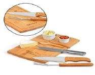 CONJUNTO PARA CHURRASCO E PETISCO EM BAMBU E INOX 2 EM 1 WELF MB-21013