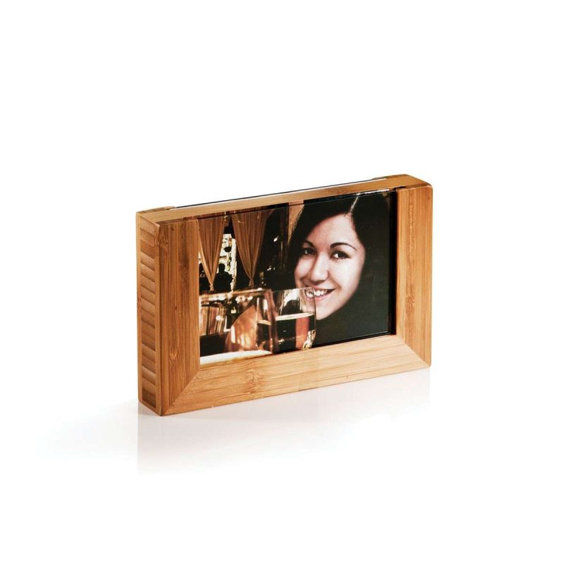 PORTA-RETRATO DUPLO EM BAMBU E VIDRO DUBLIN 15X10CM WELF PR-30153