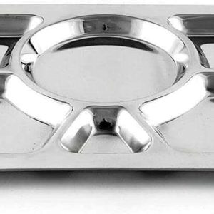 BANDEJA COM 6 DIVISÕES AÇO INOX GOURMET MIX