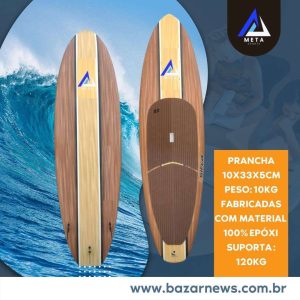 PRANCHA STAND UP PADDLE 100% EPÓXI  C 3.15CM X L82CM X A13CM 10KG META SPORTS