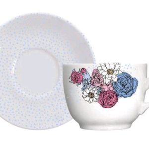 06 XÍCARAS DE CAFÉ COM PIRES COUP FRIDA PORCELANA GERMER