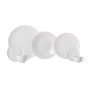 APARELHO DE JANTAR CHÁ E CAFÉ 42 PEÇAS OCA PORCELANA SCHMIDT
