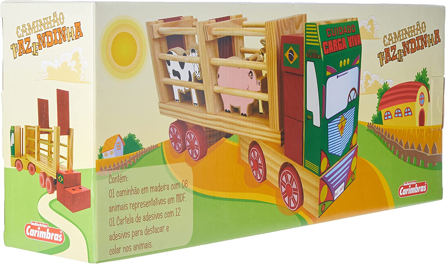 Caminhão Fazendinha - Brinquedo Infantil em Madeira