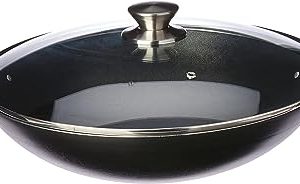 FRIGIDEIRA WOK COM TAMPA E ASAS 34CM LINHA PROFISSIONAL MULTIFLON 45334