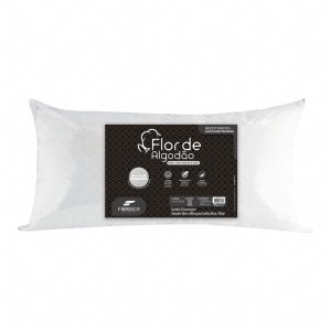 TRAVESSEIRO FLOR DE ALGODÃO FIBRA LAVÁVEL PARA CAMA QUEEN E KING 4989 FIBRASCA