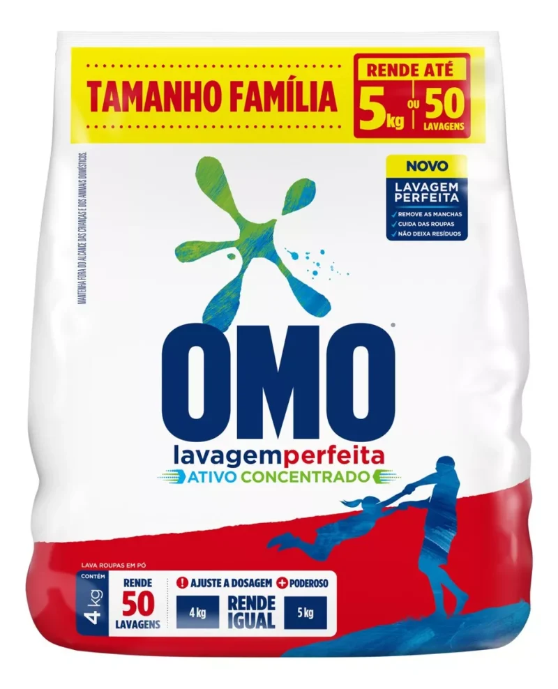 OMO LAVAGEM PERFEITA LAVA-ROUPAS SABÃO EM PÓ 4KG