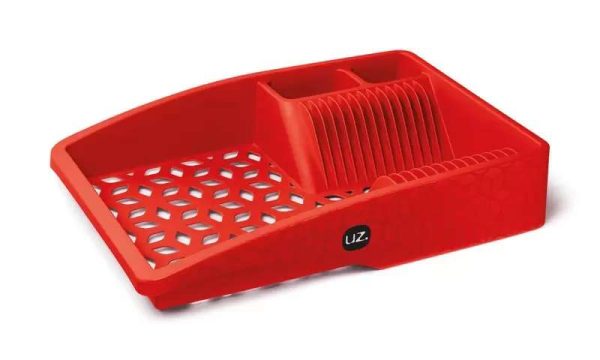 KIT PARA PIA 4 PEÇAS VERMELHO PLÁSTICO UZ