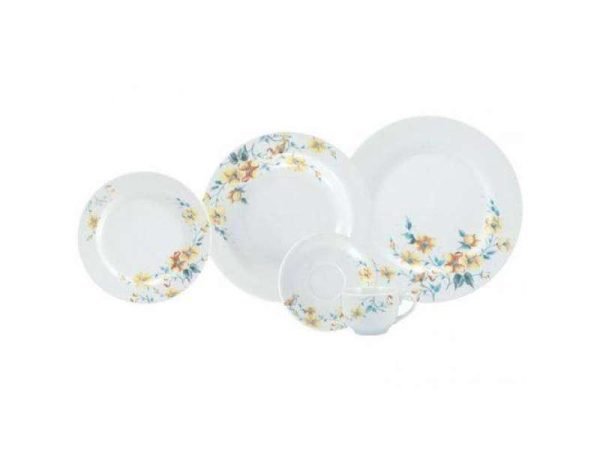 APARELHO DE JANTAR E CHÁ 30 PEÇAS PORCELANA SCHMIDT MÔNICA