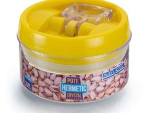 POTE HERMETIC CRYSTAL COLOR REDONDO MINI 350ML INJEPLASTEC 0182