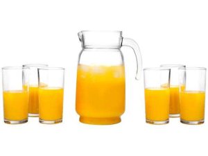 JARRA PARA SUCO OU ÁGUA COM 6 COPOS 1,5L - RUVOLO REF. 680506