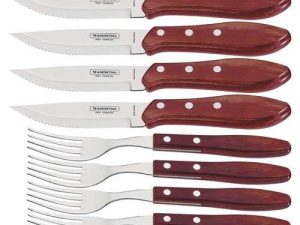 JOGO 8 PEÇAS PARA CHURRASCO INOX POLYWOOD TRAMONTINA 21198/759
