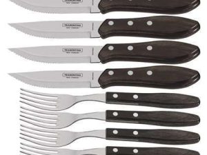 JOGO 8 PEÇAS PARA CHURRASCO INOX POLYWOOD TRAMONTINA 21198/959