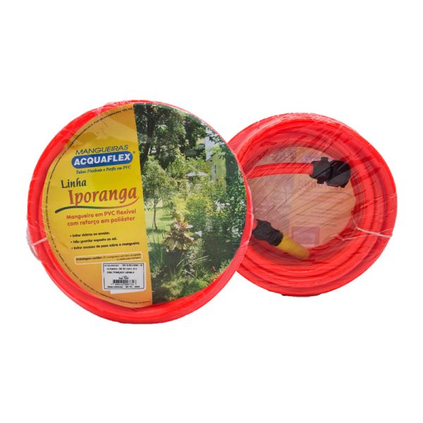 MANGUEIRA PVC AQUAFLEX LARANJA 15MT