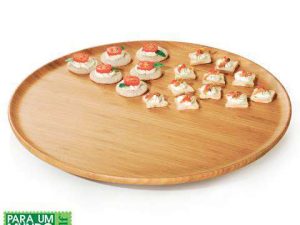 BANDEJA GIRATÓRIA EM BAMBU DENVER 46 CM WELF BT-04453