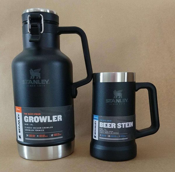 STANLEY GARRAFA GROWLER TÉRMICO BLACK + CANECA PARA CERVEJA TÉRMICA