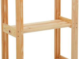 ESTANTE MODULARE EM MADEIRA PINUS COM ACABAMENTO NATURAL COM 03 PRATELEIRAS – ‎62 x 2 x 30 TRAMONTINA