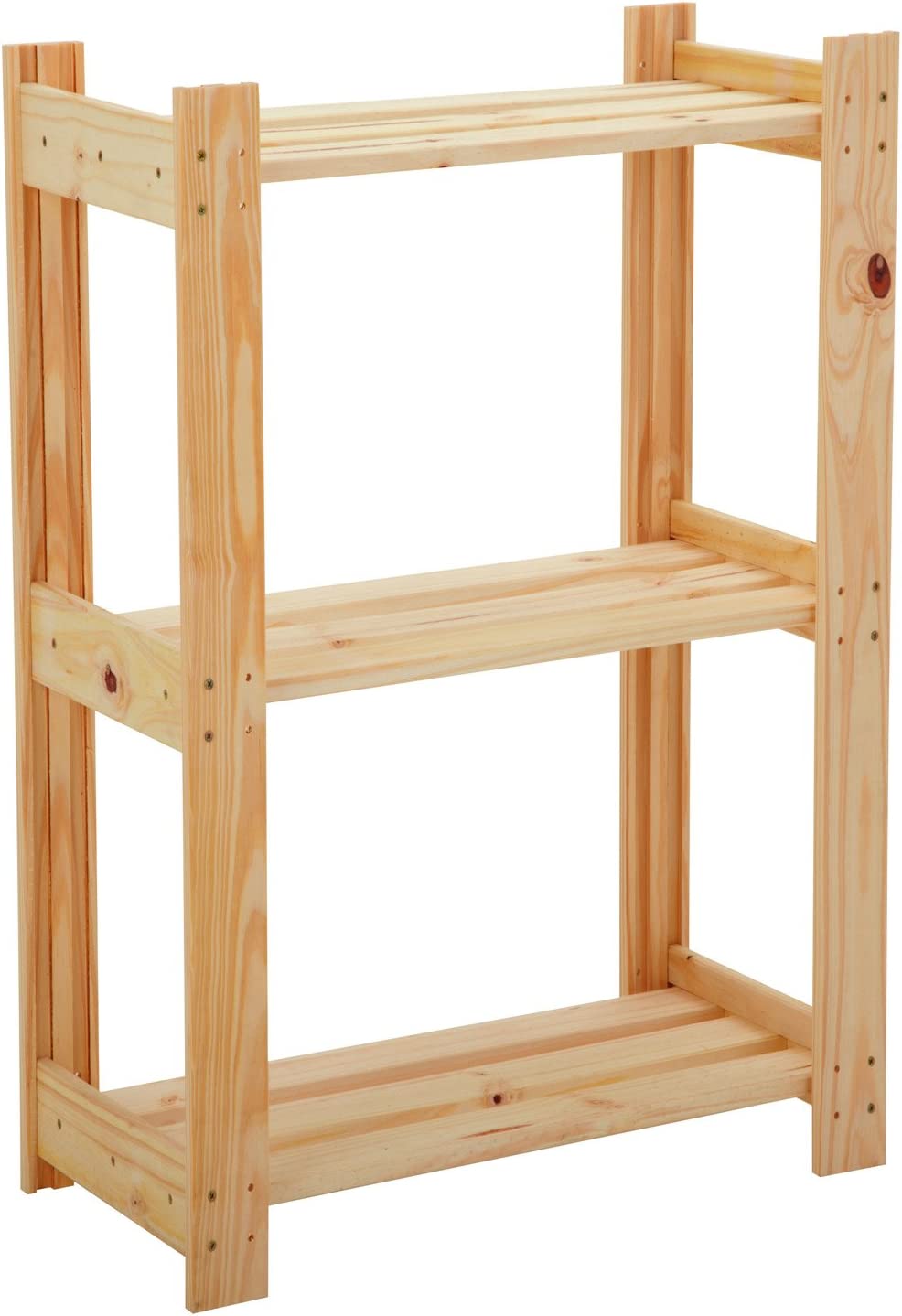 ESTANTE MODULARE EM MADEIRA PINUS COM ACABAMENTO NATURAL COM 03 PRATELEIRAS – 62 x 2 x 30 TRAMONTINA