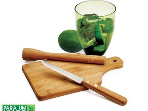 KIT PARA CAIPIRINHA EM BAMBU IBIZA 4 PEÇAS WELF KC-00243