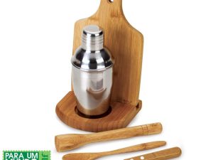 KIT PARA CAIPIRINHA EM BAMBU IBIZA 0,35L 6 PEÇAS WELF KC-00423