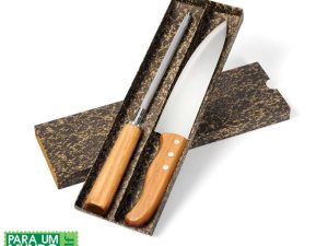 CONJUNTO DE CHAIRA E FACA 8' EM BAMBU SPECIAL LINE 2 PEÇAS KF-00863