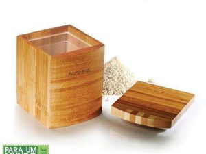 POTE PARA FARINHA EM BAMBU BAHREIN 0,6L WELF PO-00643