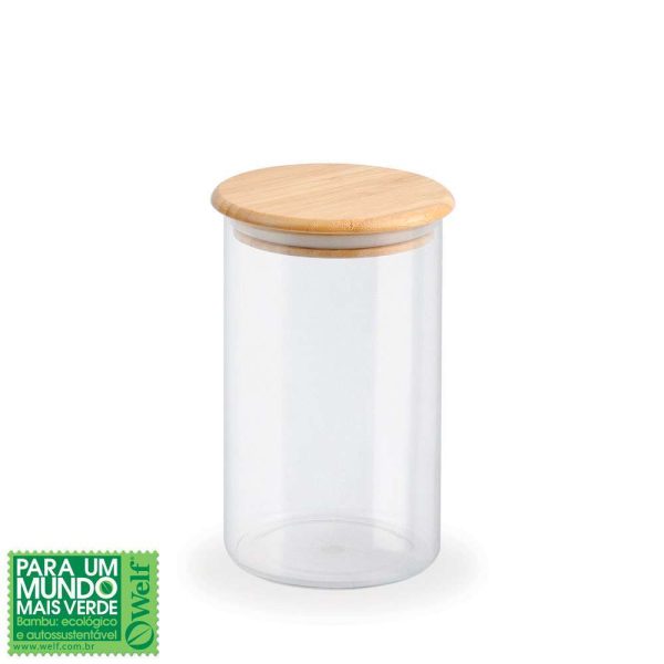 POTE PARA MANTIMENTOS EM POLICARBONATO E BAMBU LUGANO 800ML WELF PO-00883