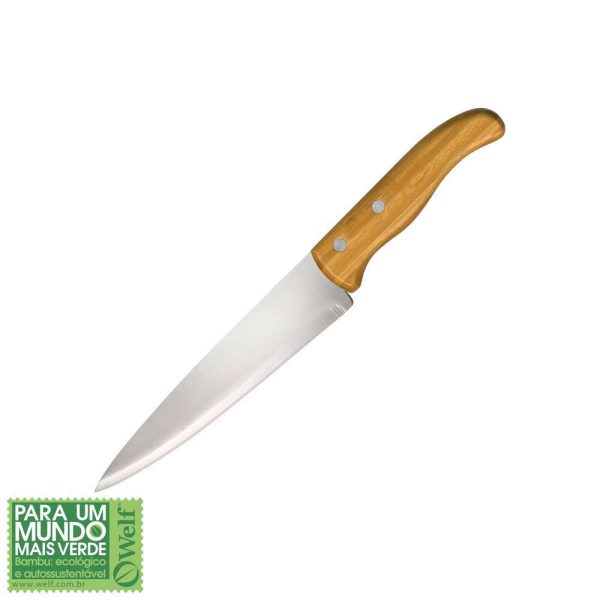 FACA PARA COZINHA INOX/BAMBU SPECIAL LINE 7" WELF UB-00503